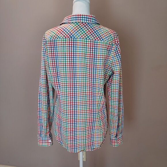 Theory Multicolor Kenola Crest Button Up Long Sleeve Shirt Size XLg - Picture 5 of 7